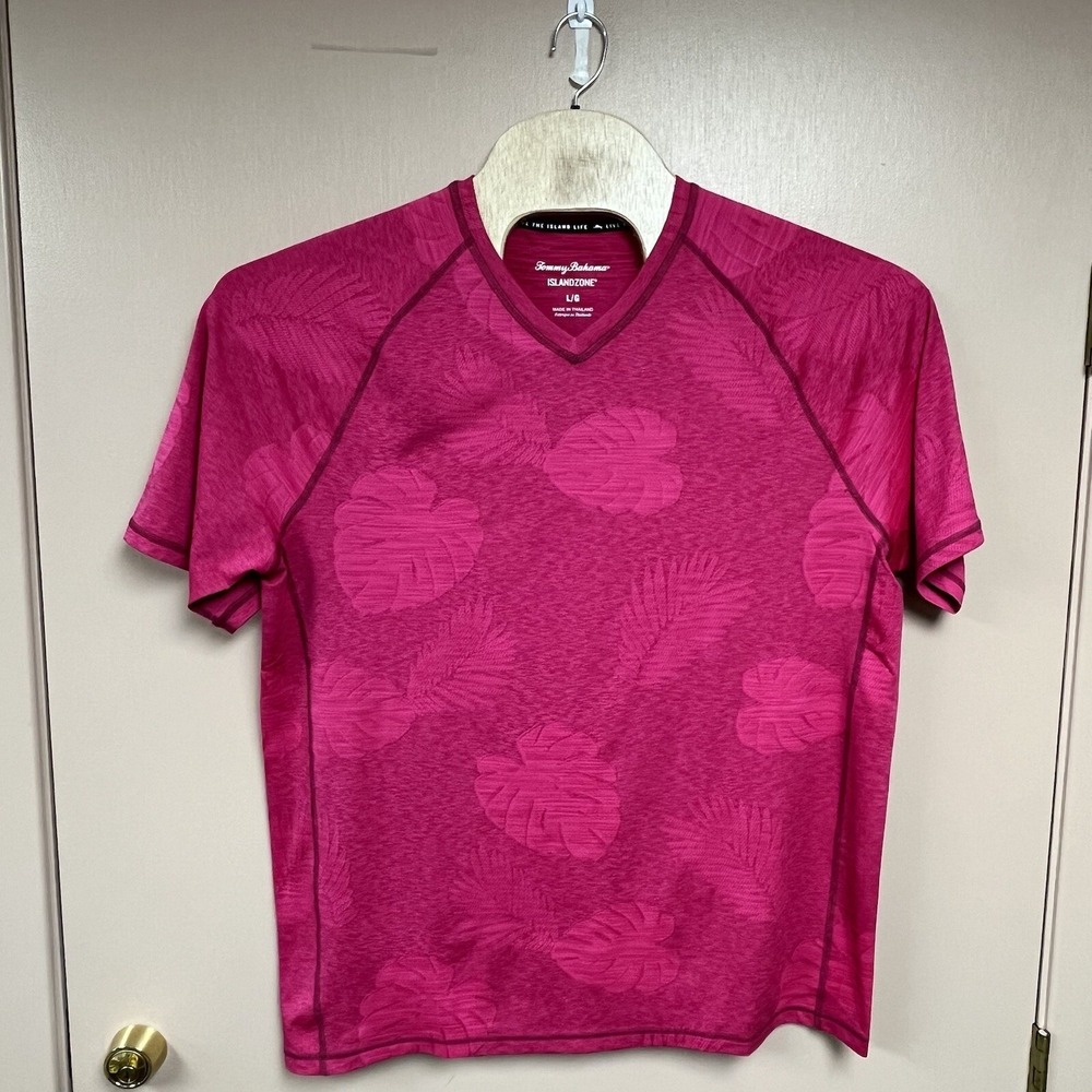 Tommy Bahama Delray Frond‎ V Neck Java Red New with Tags Size Large MSRP $99.50